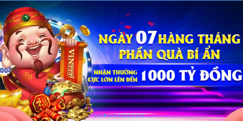 Các ưu đãi bí ẩn hàng tháng được Vin777 áp dụng